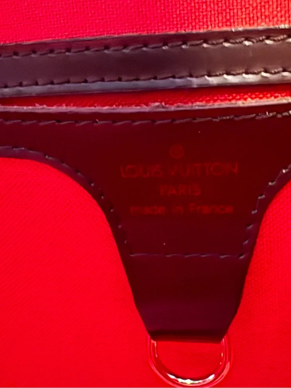 Louis Vuitton Damier Ebene Ellipse PM red interior top handle purchased in Japan